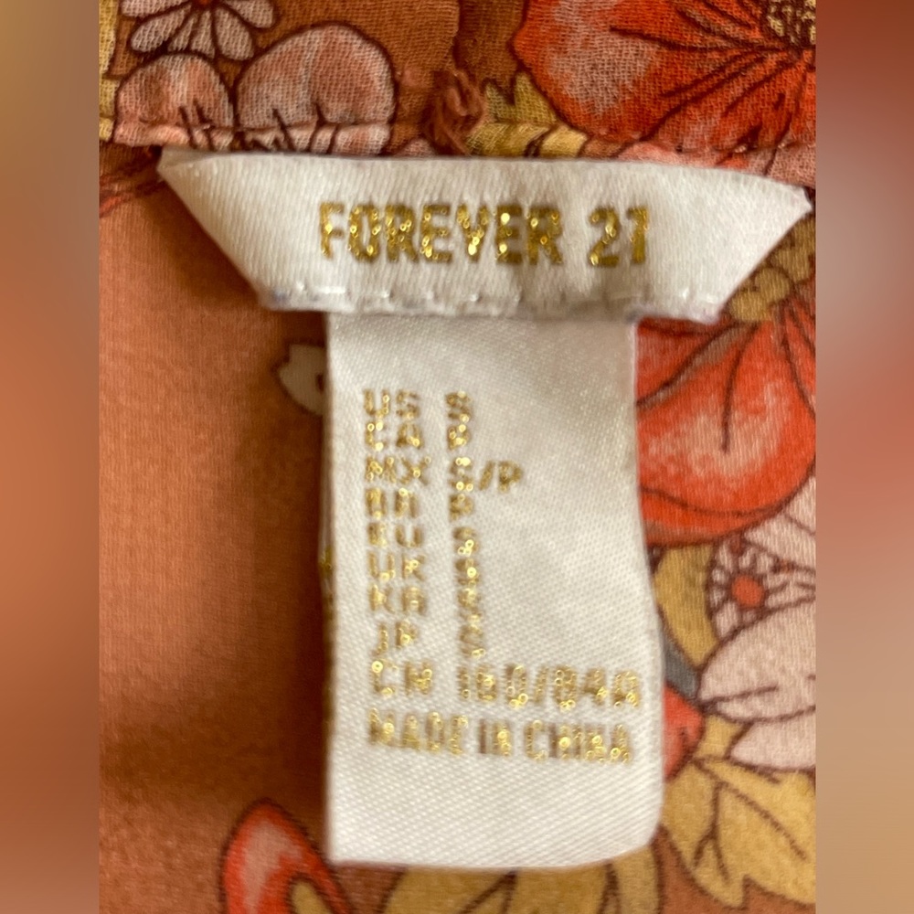 Forever 21 Women's Long-Sleeve Sheer Top Size Small Vintage - Picture 4 of 9